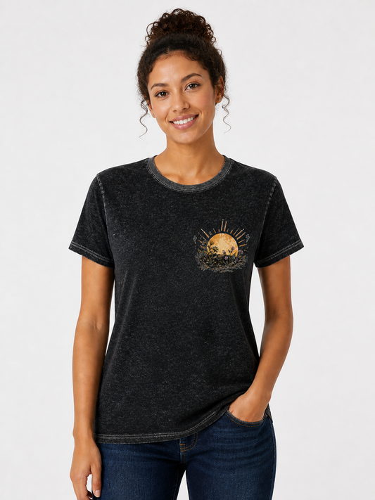 The Good News Christian Gospel Black Acid Wash Unisex Fit Shirt