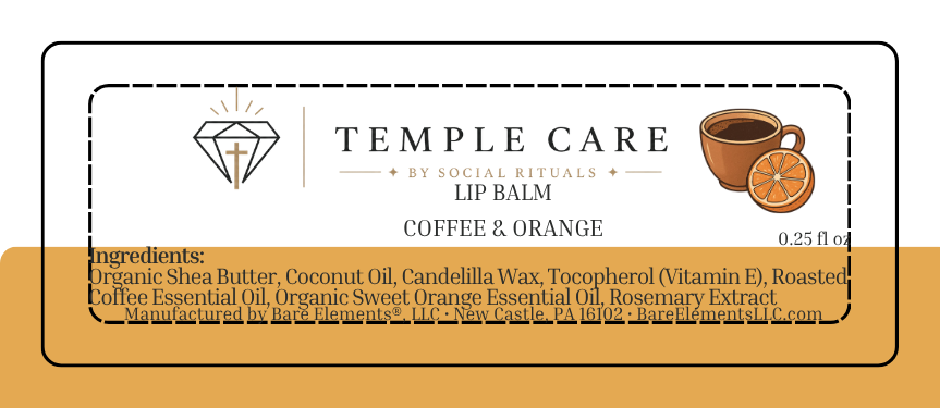 Temple Care Coffee & Orange Lip Balm