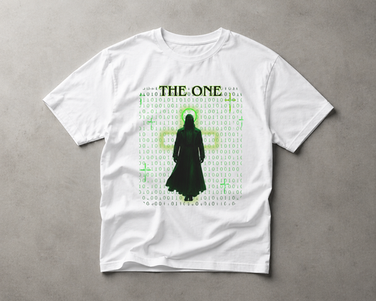 Christian T-Shirt Sci Fi 90s Nostalgia Themed Jesus the Chosen One