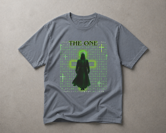 Christian T-Shirt Sci Fi 90s Nostalgia Themed Jesus the Chosen One
