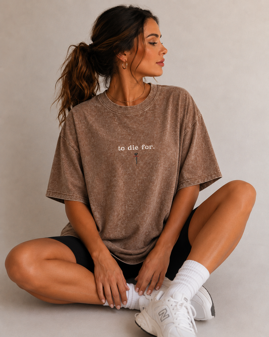 To Die For Blood Cross Vintage Colors Unisex Oversized Christian Shirt