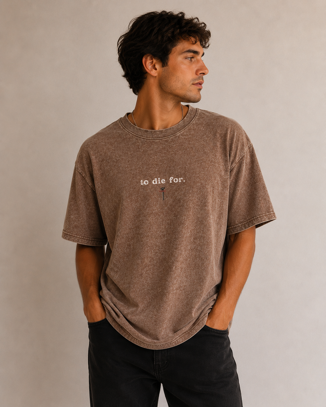 To Die For Blood Cross Vintage Colors Unisex Oversized Christian Shirt