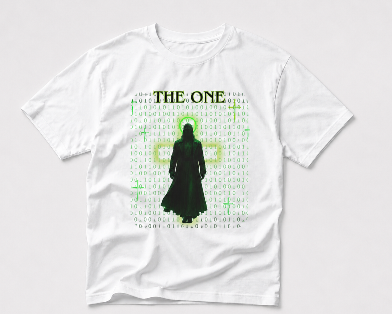 Christian T-Shirt Sci Fi 90s Nostalgia Themed Jesus the Chosen One
