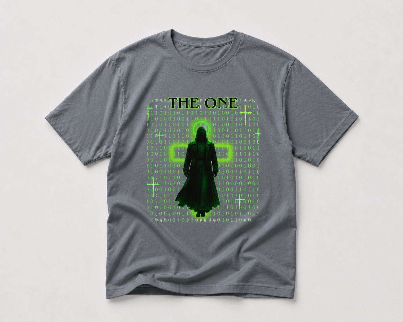 Christian T-Shirt Sci Fi 90s Nostalgia Themed Jesus the Chosen One