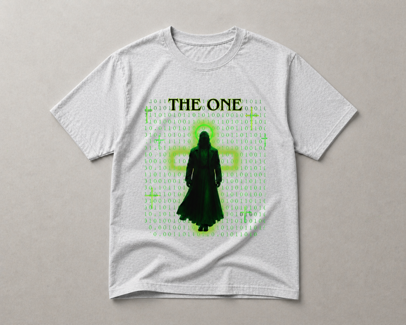 Christian T-Shirt Sci Fi 90s Nostalgia Themed Jesus the Chosen One